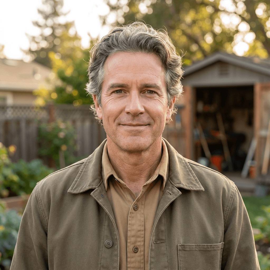 David Thompson, business owner showcasing restored exterior