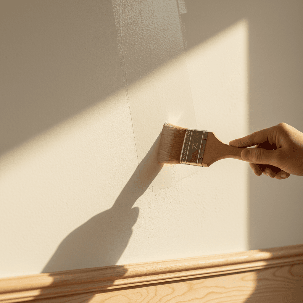 Interior wall paint finish detail