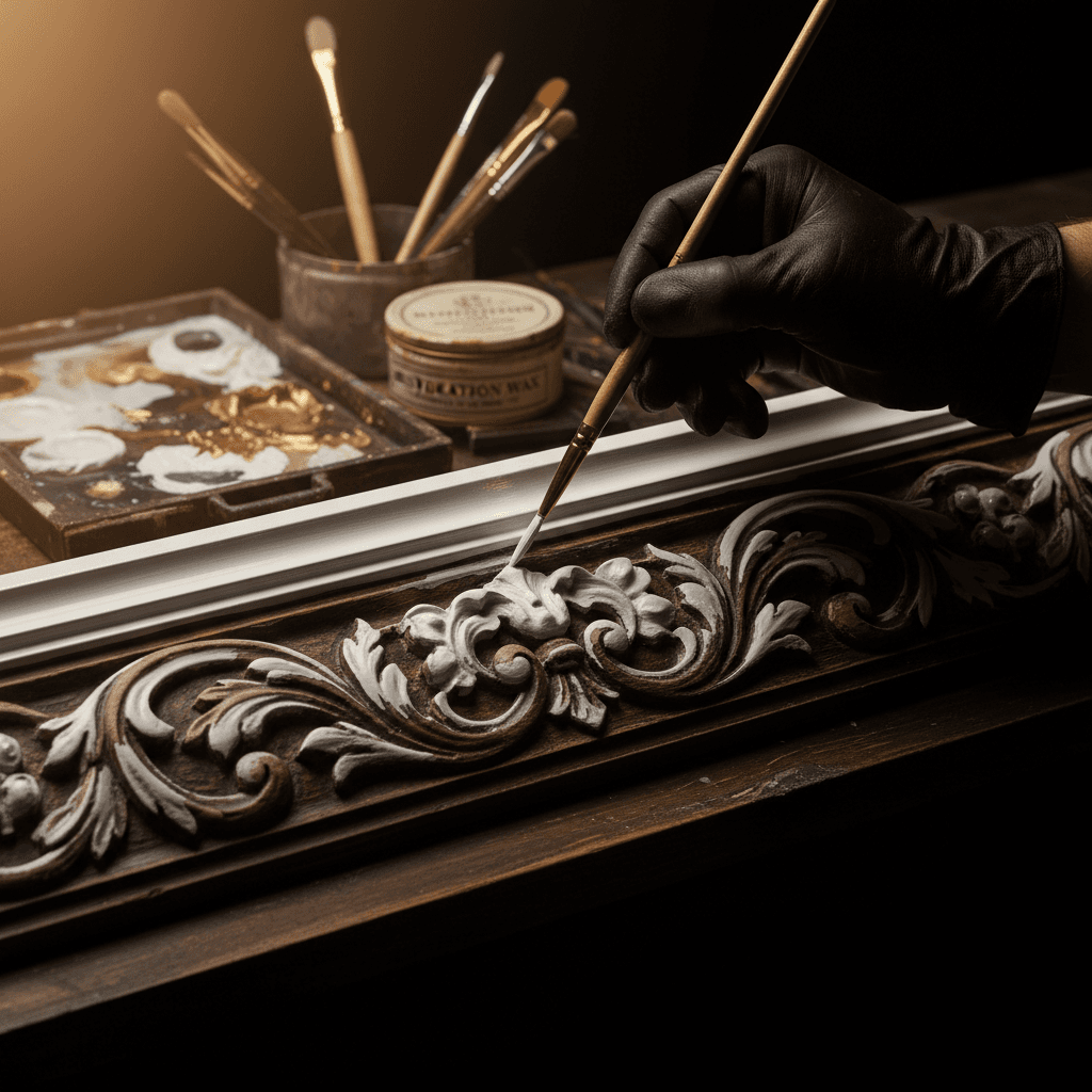 Decorative trim restoration detail