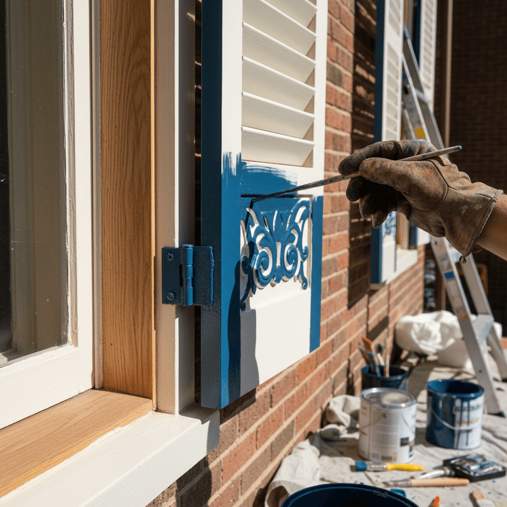 Exterior trim and shutter restoration